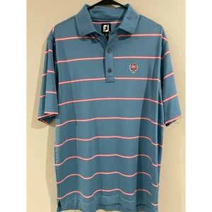 Men’s FootJoy Golf Polo Medium Outdoor Country Club Blue Pink